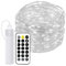 JANDEI - Guirlande Micro LED, Guirlande Lumineuse avec Télécommande, Minuterie, Rechargeable par USB (Batterie 1800MA). Décoration intérieure et extérieure Fêtes, Noël (Lumière Froide, 20 Mètres)