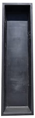 Wacredo GFK Rechteckbecken 280 x 70 x 35cm Kneippbecken Teichbecken Wasserspielbecken architektonisches Wasserbecken für Wasserspiel Glasfaser (Schwarz)