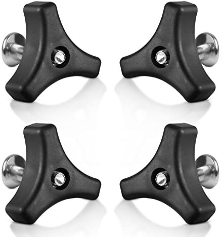4PCS Universal Plastic Lawnmower Wing Nut and Triple Angle Mower Handle Bolts, Lawn Mower Parts & Accessories for Most Lawnmower Handle Parts Machine Power Equipment Part Garden Tools (4PCS)