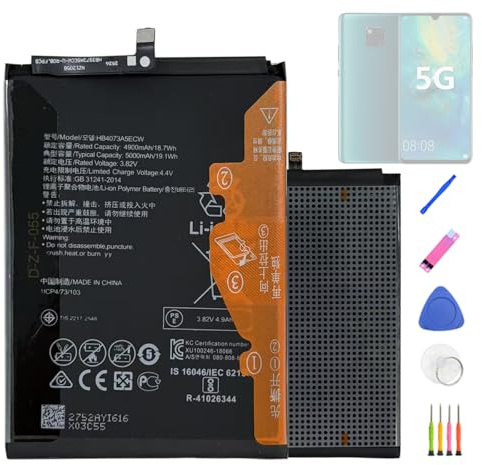 HIGHAKKU Ersatzakku Batterie HB4073A5ECW HB3973A5ECW kompatibel mit Hua-wei Mate 20x Mate 20 X & Honor Note 1& Honor 8X Max with Tools