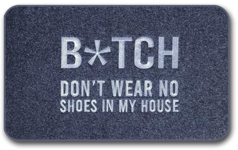 xinbai Doormat, No Shoes Entrance Non-Slip Indoor Rubber Door Mats 40x 60CM Embroidery fonts Welcome Mat for Door