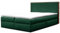 FURNISTAR Boxspringbett Forest mit Bettkästen und Topper Polsterbett Elegante Kopfstütze Bett mit Karomusterprägung Doppelbett mit Matratze Stauraum Schlafzimmer Schlafzimmermöbel (180x200 Grün)