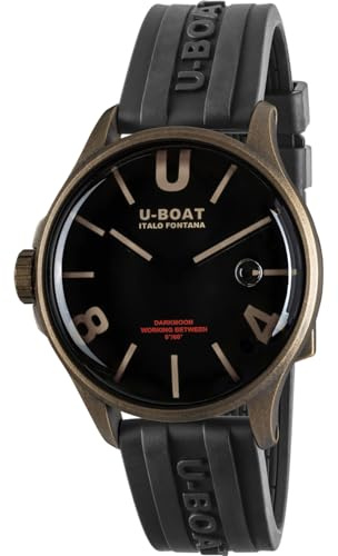 UBOAT Analoge Herrenuhr Quarz mit Edelstahlarmband mid-39920, Schwarz, Band