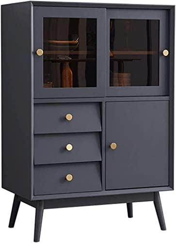 BONOOL Buffet-Sideboard, Barschrank mit Stauraum, Holz-Sideboard, Buffetschrank, Konsolentisch, Kücheneinheit, Aufbewahrungsschrank (grau)