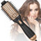 Oskuglin Warmluftbürste, professionelle One-Step Föhnbürste Professionell Rundbürstenföhn Heißluftbürste, zum Trocknen, Glätten, Locken und Volumengeben für Alle Haartypen (schwarzes Gold)
