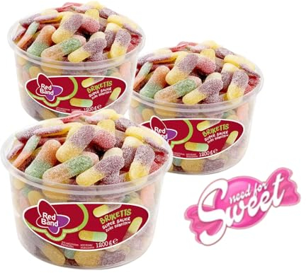 Mega Saures Erlebnis - 3x Red Band Briketts, je 200 Stück