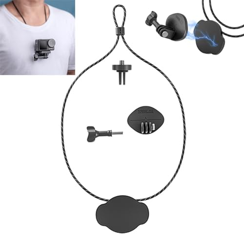 LICHIFIT Magnetic Quick Release Chest Mount First Person View Bracket Holder with Adjustable Neck Strap for DJI OSMO Action 4 for Insta360 X4 /Ace Pro for GoPro Hero 12 Cameras POV Shooting