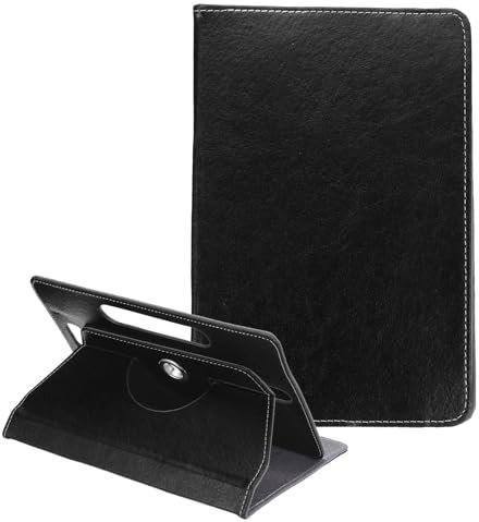 sourcing map Universal 9 Inch Tablet Case, PU Leather 360 Degree Rotatable Protective Cover Case for 9.0-9.7 Inch Tablet, Black