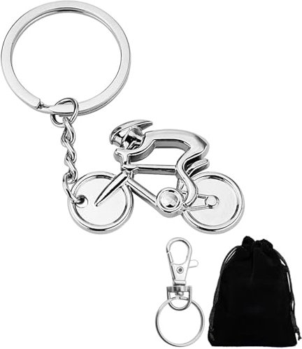 GENSMILE Fahrrad Schlüsselanhänger Geschenk für Männer & Frauen - Mountainbike Schlüsselring für Radfahrer, Rennrad Schlüsselband Deko, Kreative Geschenke für Radsport-Begeisterte