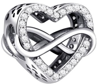 MITSOKU Charms Unendliche Liebe 925 Sterling Silber Anhänger Perlen für Armbänder und Halsketten Schmuck Geschenke für Frauen