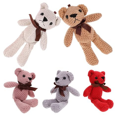 ibasenice 5pièces Jouets Peluche Ours Colorées pour Décoration De Canapé Anniversaire