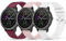 Yisica 3 Pieces Bracelet Compatible pour Garmin Vivoactive 3 /Vivoactive 3 Music/Venu, 20mm Sport Silicone Souple Bracelet avec Garmin Venu Sq/Sq 2/Venu 2 Plus (Vin Rough/Rose/Blanc, 20mm)