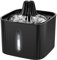 E-SMARTER Cat Water Fountain for Drinking, 2L Quiet Cat Fountain with Activated Carbon Filter & Sponge, Visible Water Level Pet Water Bowl, Cactus Shaped, Pet Water Fountain for Multiple Pets, Black