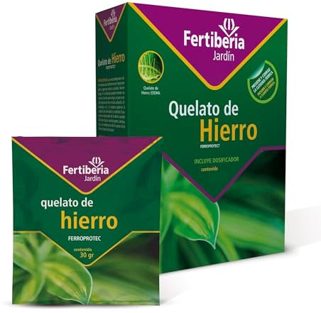 Quelato de Hierro para Plantas 30 GR | Abono Carencia Hierro para Plantas Fertilizante ECOLÓGICO| Soluble en Agua Nutriente Fundamental Plantas | Composición 6% Hierro (Fe) por EDDHA | Nexum Market
