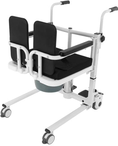 Elevador de pacientes hidráulico silla de transferencia asiento silla de ruedas elevador paciente multifuncional silla de inodoro plegable con asistencia de transferencia para personas mayores con
