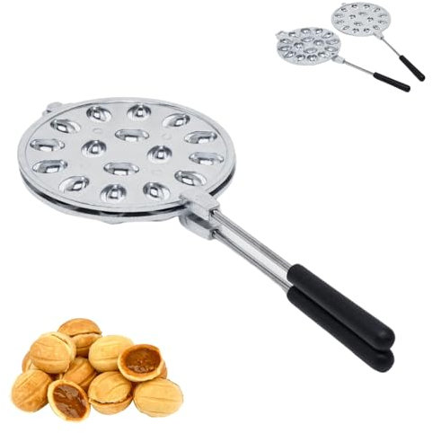 Topfann Metall Nussbäcker, Nussformen, Nussmaker Nuss Waffeleisen Backform Walnuss-Keksform