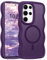 Pepmune Cover Magnetica per Samsung Galaxy S24 Ultra Custodia Compatibile con Magsafe Cornice Ondulata Forma Custodia Traslucida Opaca Cover Protettiva Antiurto Case per Samsung S24 Ultra Viola