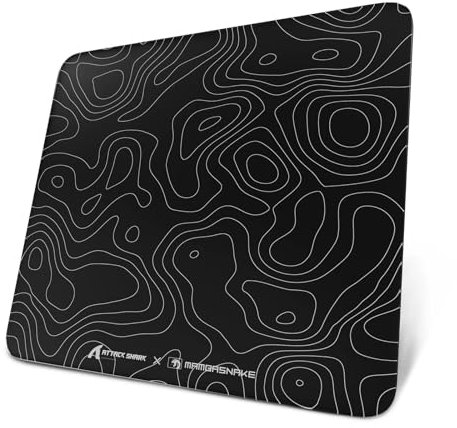 MAMBASNAKE CM05 Konturglas-Gaming-Mauspad, Nano-Mikro-geätzte Textur, glatte Glasoberfläche, hohe Genauigkeit, schnelle Bewegung, kratzfest, PU-Leder, super rutschfeste Unterseite, große Größe (450 x