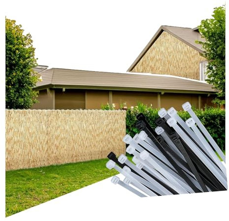 Dekorativer Gartenzaun, Rollen, 60 cm, 91 cm, 125 cm, 150 cm hoch, für Garten, Veranda, Pool, Dach und Wand, Privatsphäre (R3, 125 x 850 cm)