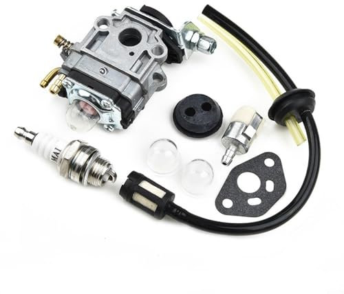 FUBESK Kit de carburador para motores TH23, TH26, TH34 23CC 25CC 26CC 33CC 35CC – Compatible con desbrozadoras Kawasaki, sopladores, barrenas de hielo