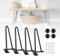 Xinng 4er-Set Haarnadel Tischbeine 25cm (2-Stange) – Hairpin Legs für Schreibtisch, Esstisch & Couchtisch – Stabile Metall Möbelfüße mit Bodenschoner & Schrauben – DIY Tischkufen