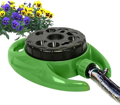 Garden Sprinklers – Adjustable Oscillating Lawn Sprinkler, Adjustable Irrigation with 9 Modes and 360° Rotation for Patio Garden