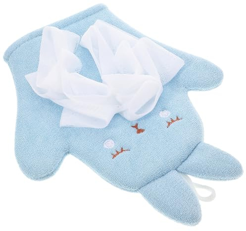 FRCOLOR Doppelseitiger Badehandschuh Cartoon Waschlappen für Niedlicher Hasen Badehandschuh Sanftes Peeling für Badewanne Einfach zu Verwenden für Mühelose