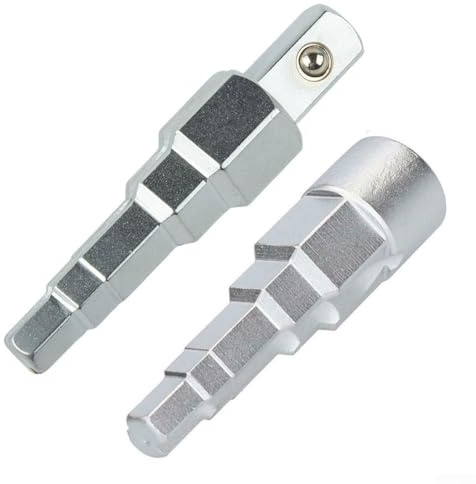 Stepped Radiator Spanner 10-21mm, 1/2Inch Ratchet Handle Carbon Steel Pagoda Head Wrench for Radiator Valve Pump Disassembly