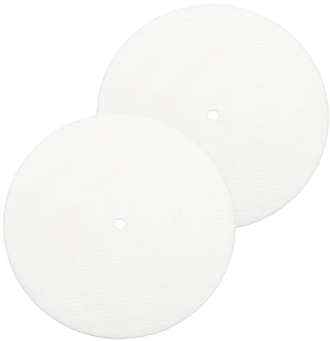 QUARKZMAN 2 Tappetini Per Giradischi 7'' Feltro Per Riduzione Bianco