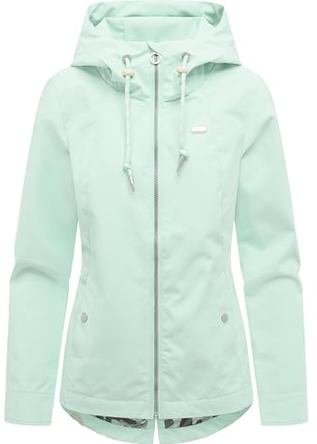 Ragwear Damen wasserdichte leichte Übergangsjacke kurze Jacke mit Kapuze Monadde XS-3XL