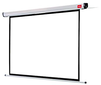 Nobo Ultra Elektrische Beamer-Leinwand, Projektorleinwand mit brillant weißer Oberfläche, mit Fernbedienung, 1920 x 1440 mm, 1901972