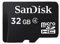 SanDisk 32 Go Carte mémoire microSDHC avec adaptateur Classe 4 SDSDQM-032G-B35A