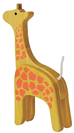EverEarth Spielzeugfigur Bambus-Giraffe aus nachhaltigem Holz – Umweltfreundliches Lernspielzeug für Kinder – Robustes und kindersicheres Design – EE33548