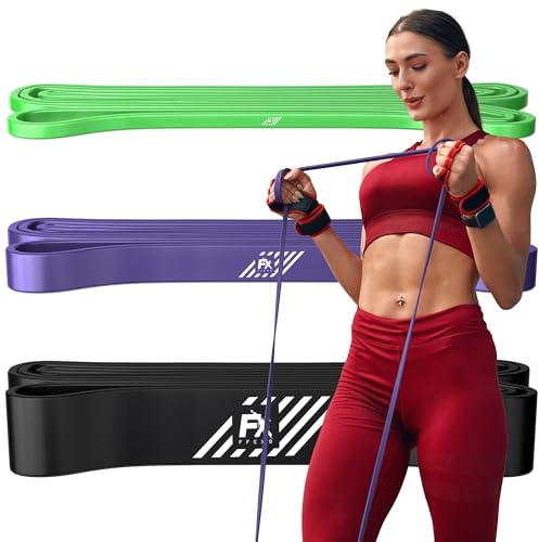 FX FFEXS Resistance Bands Set Men - Exercise Bands Durable Latex - Pull Up Bands Gym - Stretch Bands for Exercise - Workout Bands Fitness - Elastic Bands Gym - Men & Women - All Strength Levels