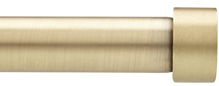 Umbra Cappa Curtain Rod, Includes 2 Matching Finials, Brackets & Hardware, 66 to 120-Inches, Gold