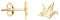 SOFIA MILANI - Damen Ohrringe Ohrstecker 925 Silber - vergoldet/golden - Vogel Origami - 20446