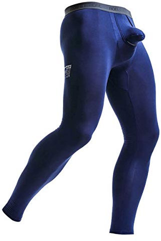 Ouruikia Herren Thermounterwäsche Thermo Unterhose Warme Herren Lange Unterhose Long Johns Thermohose blau, X-Groß