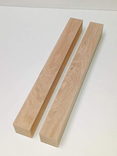 2 Stück Tischfüße Kanthölzer 48x48mm stark Eiche massiv. Kantholz Leisten drechseln bastel Holz. Sondermaße. (48x48x700mm lang.)