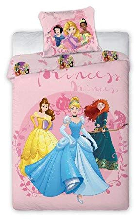 Disney Prinzessinnen Bettwäsche Bettbezug Wendebettwäsche Baumwolle mit Kissenbezug
