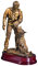 Henecka | Hundesport-Pokal | Resinfigur Figur | Hund beim Verbellen | Bronze | mit Wunschgravur | Größe 30 cm