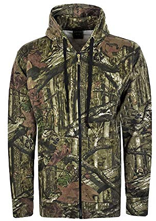 LE11 Mens Jungle Camouflage Fishing Clothing Hunting Mens Zip Up Hoodie | Fleece Zip Jacket Fishing Clothing Hoodies For Hunting Men | Functional Design Long Sleeves Plus Size Hoodie
