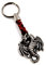 Schlüssel-Anhänger Drache, Schlüsselring aus Metall Stärke 2 mm, Band aus Kunstleder, Gesamtlänge ca. 10 cm