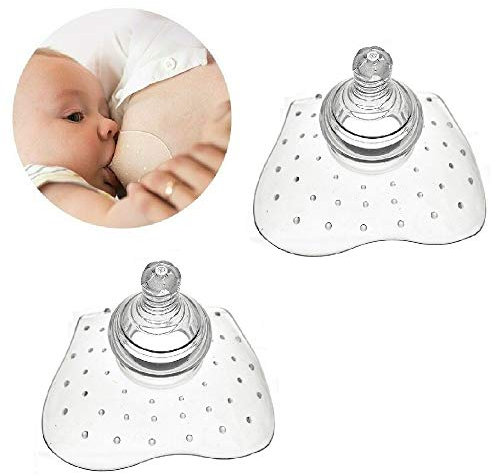 Finever Nipple Shield, Premium Contact Nippleshield for Breastfeeding with Latch Difficulties or Flat or Inverted Nipples, Non-Toxic (2 Pack)