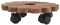 Cabilock 20CM Blumenroller Holz Pflanzenroller Blumen Form Transportroller Möbelroller Rolluntersetzer Gefäßroller Blumentopf Untersetzer mit 4 Rollen für Pflanzen Trolley Blumenkübel