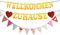Willkommen Zuhause Girlande mit Bunt Wimpel Banner Herzlich Willkommen Zuhause Baby Deko für Familie Party Dekoration