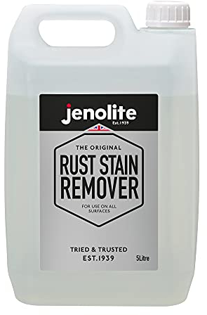 JENOLITE Rust Stain Remover | FAST ACTING | Multi-Surface Rust Stain Remover | Interior & Exterior Use | Driveways, Patios, Tiles Walls, Bathrooms | Wipe On and Wipe Clean | 5000ml