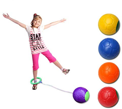 QCSTORE Jumping Ball Kinder Spielzeug Sprungball Springring Einzelner Fußschuss Ball Hüpft Ball Jumping Fitnessgeräte Spielzeug Skipping Ball Skip Ball Kinder Skip It Fußkreisel Springball
