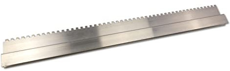 DEWEPRO® H-Profil Aluminium Kartätsche mit 10x10mm Zahnung, Setzlatte 200cm Länge - Abziehlatte - Richtscheit - Putzlatte