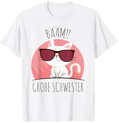 Big Sister 2022 Cooles Süßes Katzen T-Shirt
