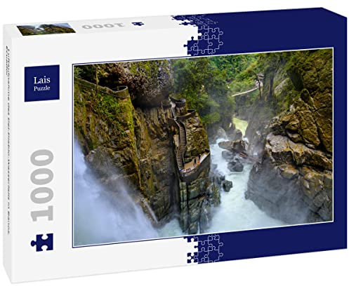 Lais Puzzle Luftaufnahme des Del-Diablo-Wasserfalls in Banos, Ecuador 1000 Teile